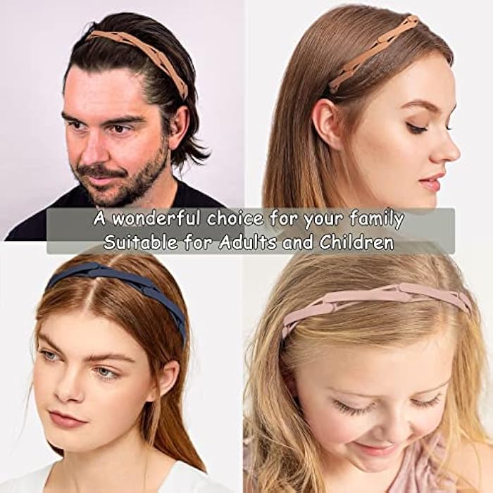 Messen 6 Pieces Plastic Headbands No Slip Teeth Comb Foldable Headband Assorted Colors Compact Portable Adjustable Hair Hoop for Women Girl Washing Makeup Travel Outdoor - Image 4